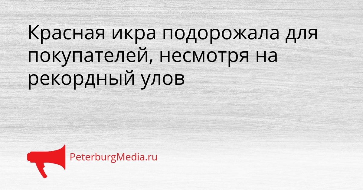 Красная икра подорожала для покупателей, несмотря на рекордный улов Сгенерировано