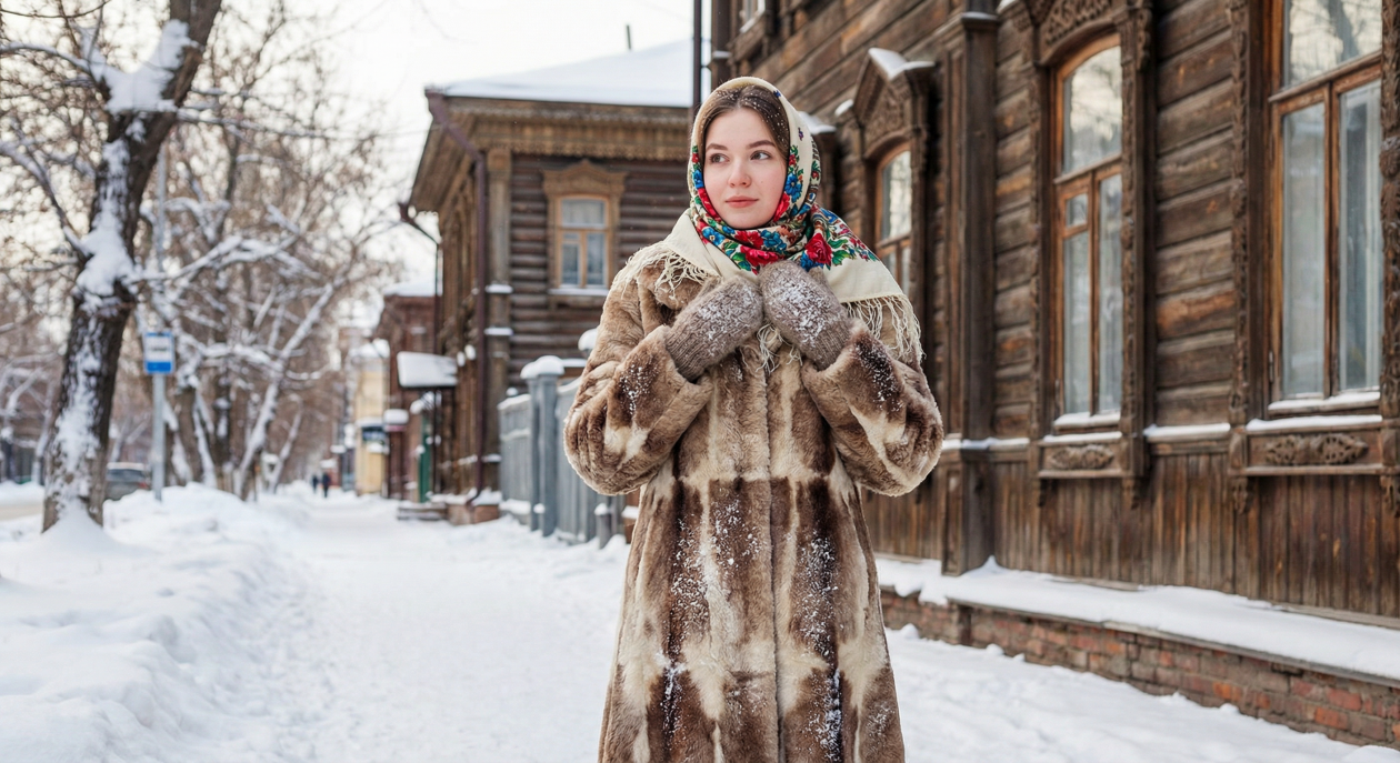 Slavic core по-иркутски: город активно скупает шубы и кубанки Kandinsky by Sber AI (18+)