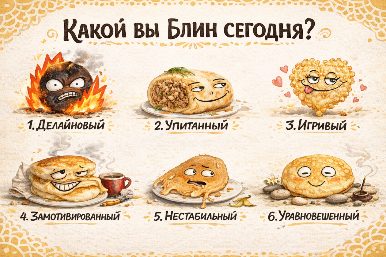 Какой ты блин сегодня? Сгенерировано ИИ