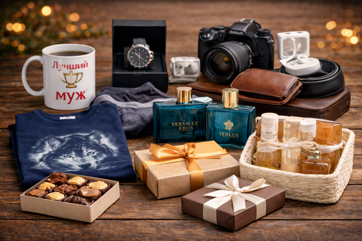 Подарки на 23 февраля Изображение сгенерировано qwen.ai (18+)