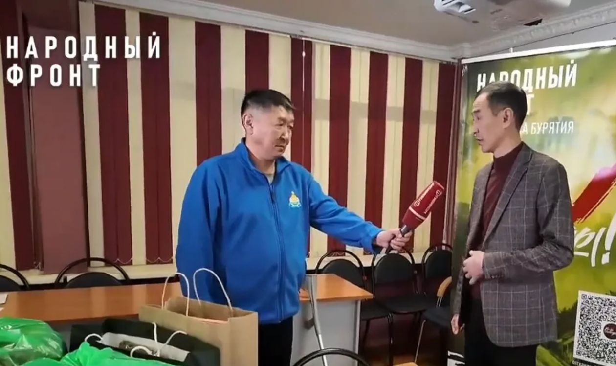 Намсарай Намсараев вернулся с передовой и снимает программу о патриотах ОНФ в Бурятии