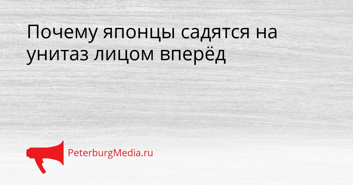 Почему японцы садятся на унитаз лицом вперёд Сгенерировано