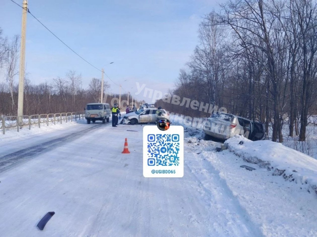 Фото с места происшествия Госавтоинспекция Сахалинской области