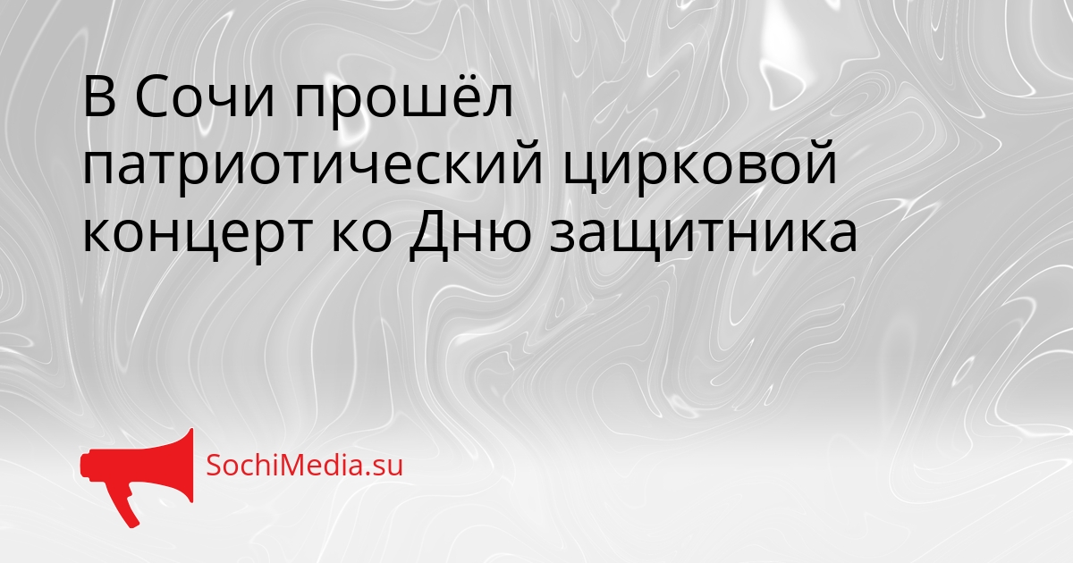 В Сочи прошёл патриотический цирковой концерт ко Дню защитника Сгенерировано