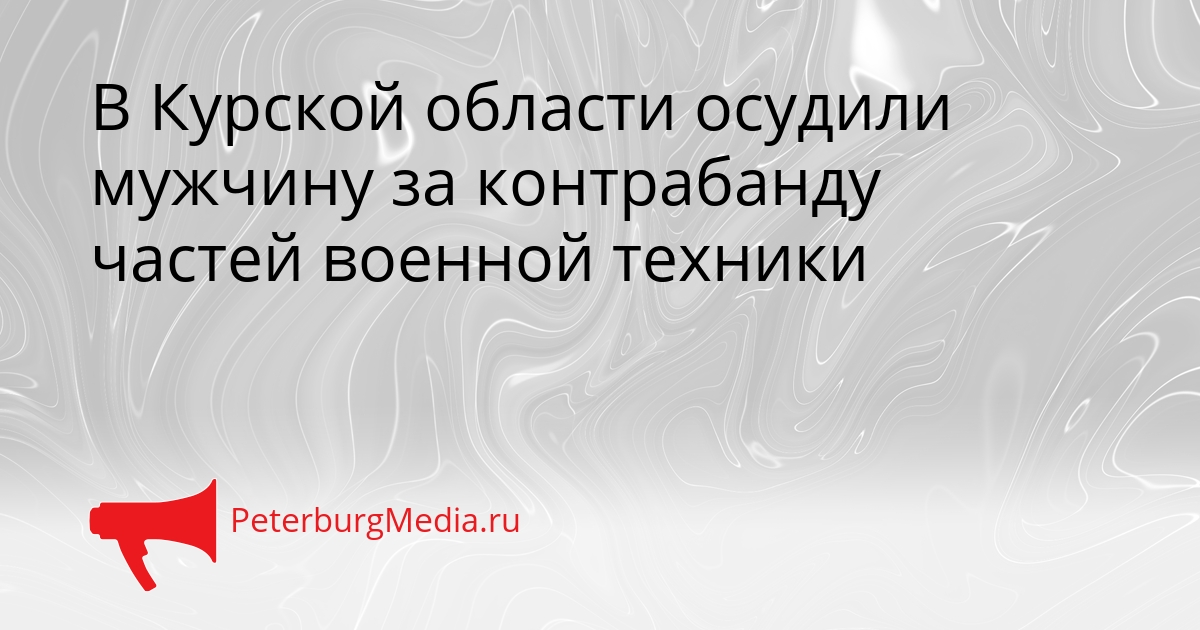 В Курской области осудили мужчину за контрабанду частей военной техники Сгенерировано