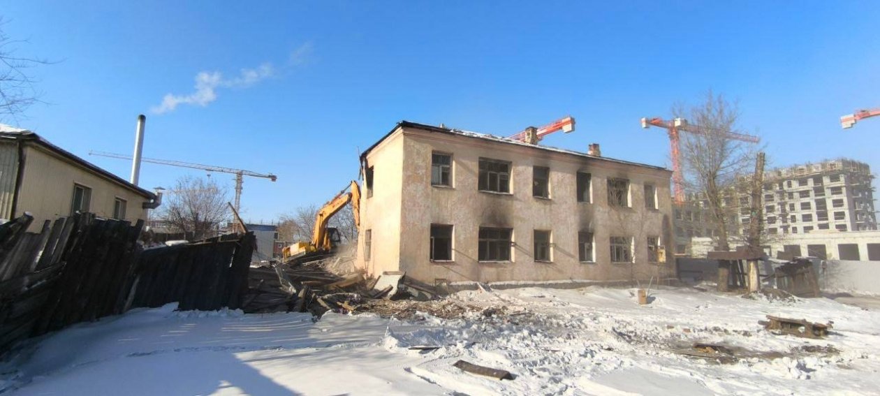 В Улан-Удэ сносят дома для нового квартала &quotУлаан Хото&quot Управление КРТ Бурятии