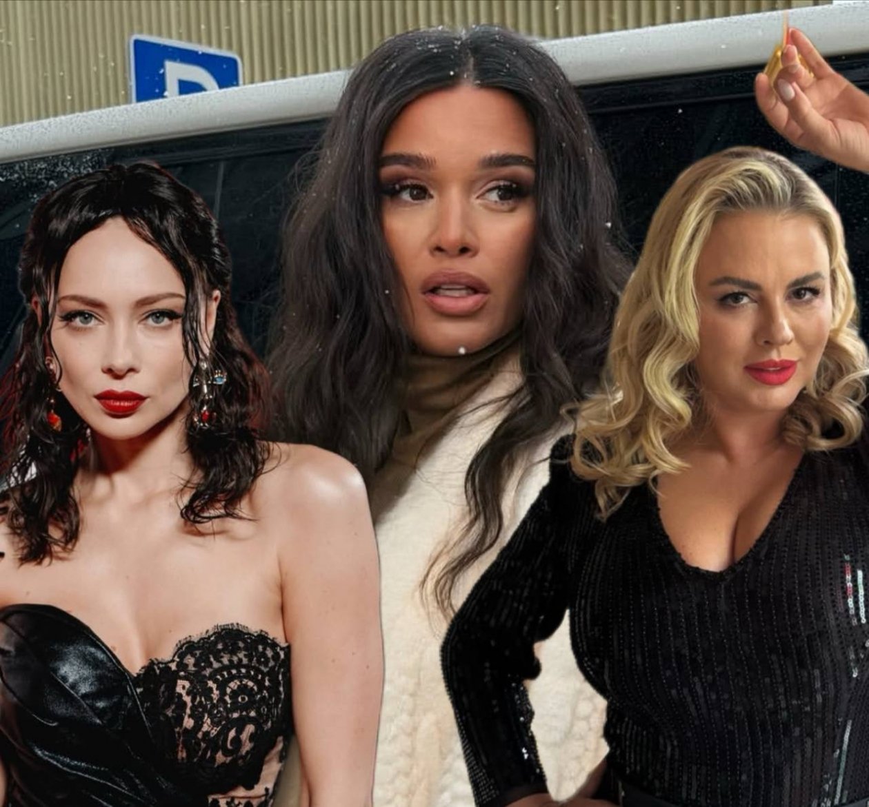 Настасья Самбурская, Ксения Бородина и Анна Семенович коллаж сгенерирован PrimaDonna.media на основе соцсетей знаменитостей