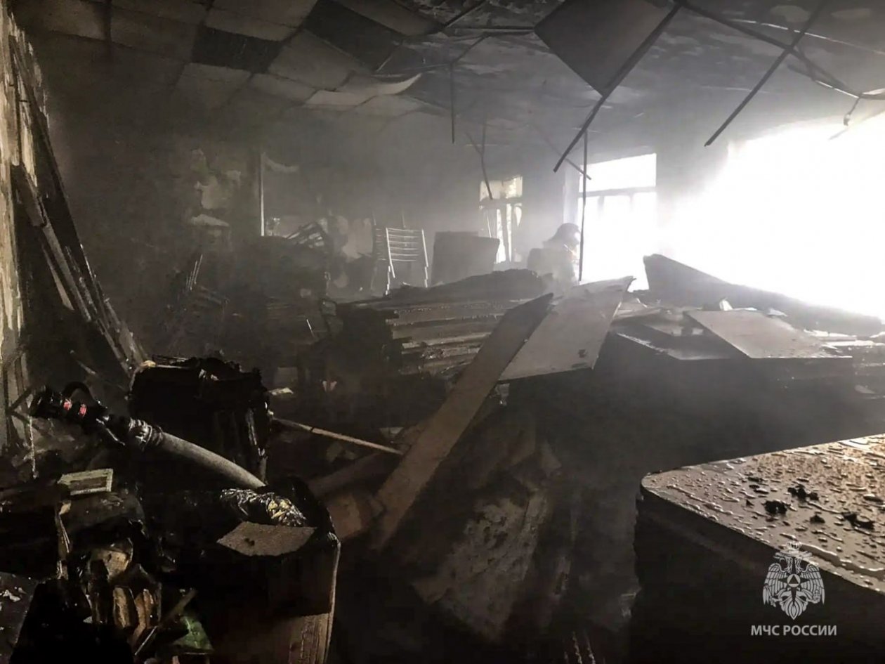 Место пожара МЧС Севастополя