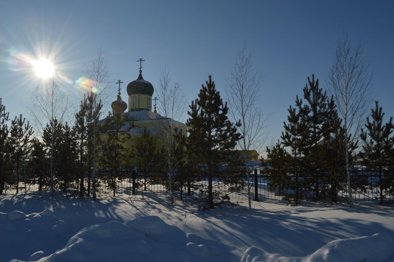 Зима в Омской области, церковь, храм Евгений Овдеенко, ИА OmskMedia