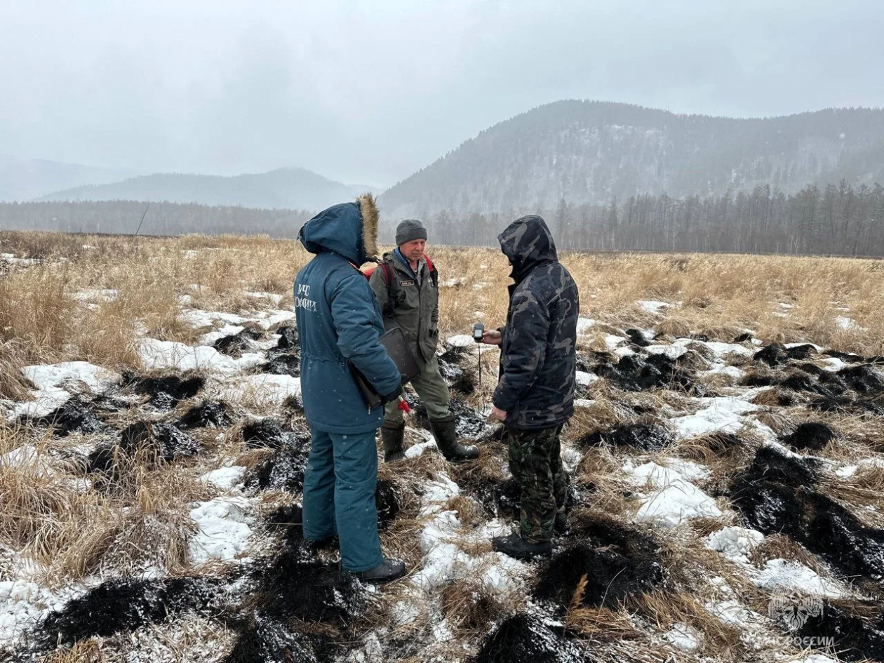 Фото с место происшествия пресс-службы ГУ МЧС по Забайкалью