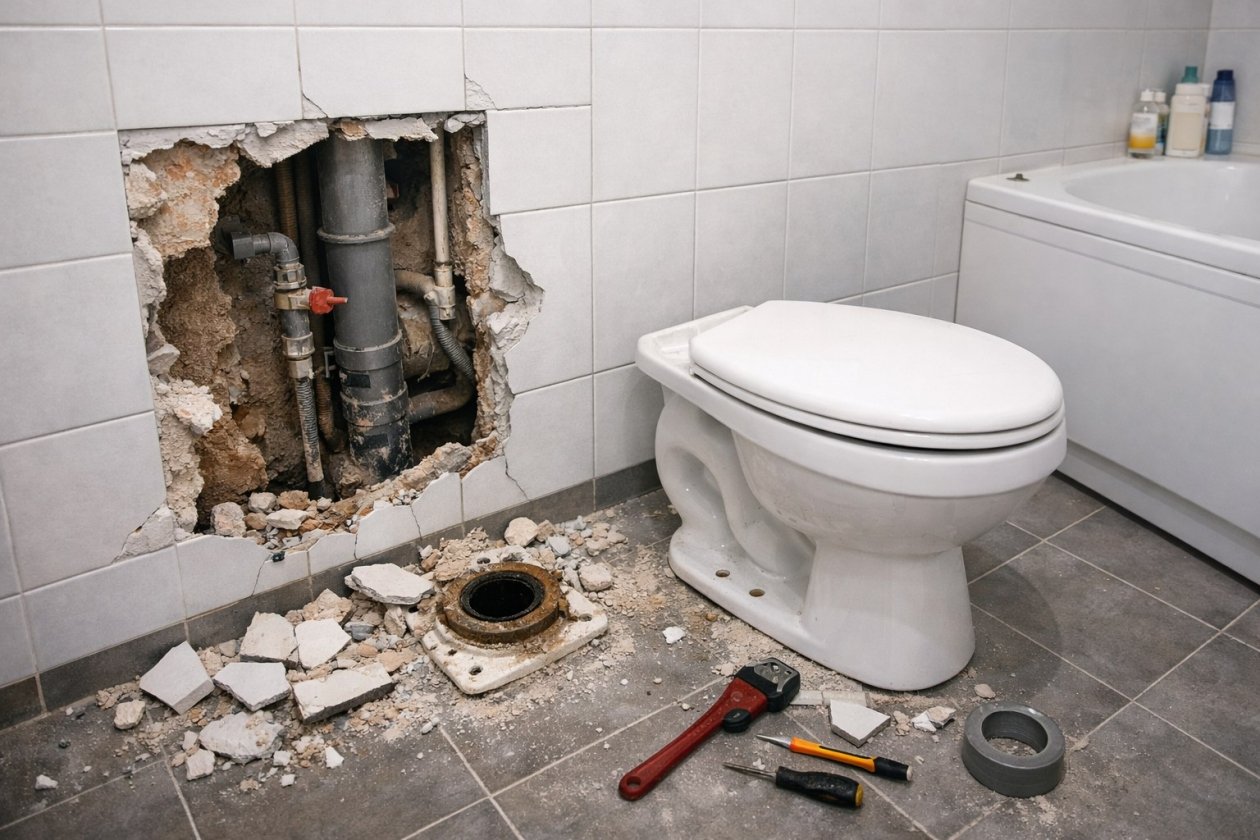 Кто должен платить, если рабочие повредили стену в ванной при капремонте по ЖКХ Сгенерировано chat.qwen.ai