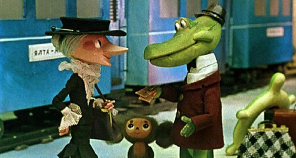 Шапокляк, Чебурашка и крокодил Гена кадр из мультфильма &quotЧебурашка и крокодил Гена&quot (0+)