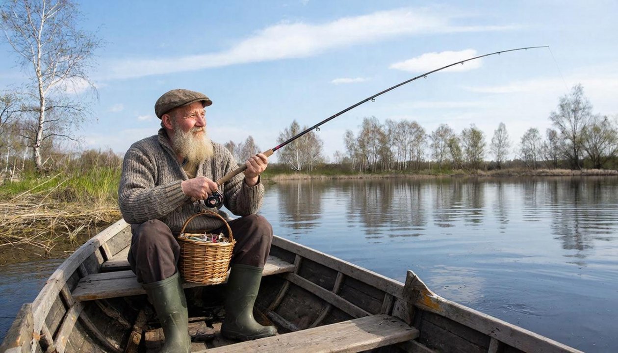 Ведро карася за час: дед показал место, где рыба стоит стеной, и вот в чем его секрет ИИ Kandinsky (18+)