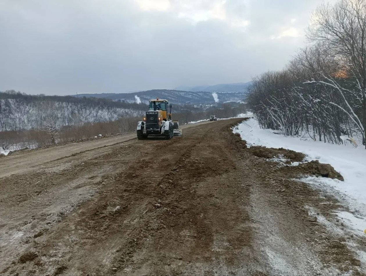 Ремонтные работы на трассе пресс-cлужба минтранса Сахалинской области