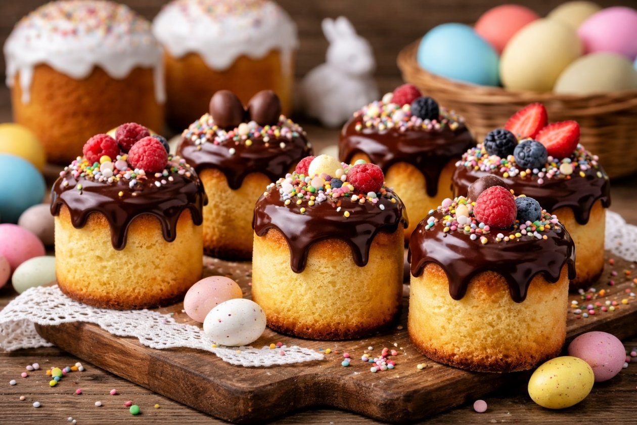 Вместо кулича пеку бисквитных карапузов Сгенерировано ИИ