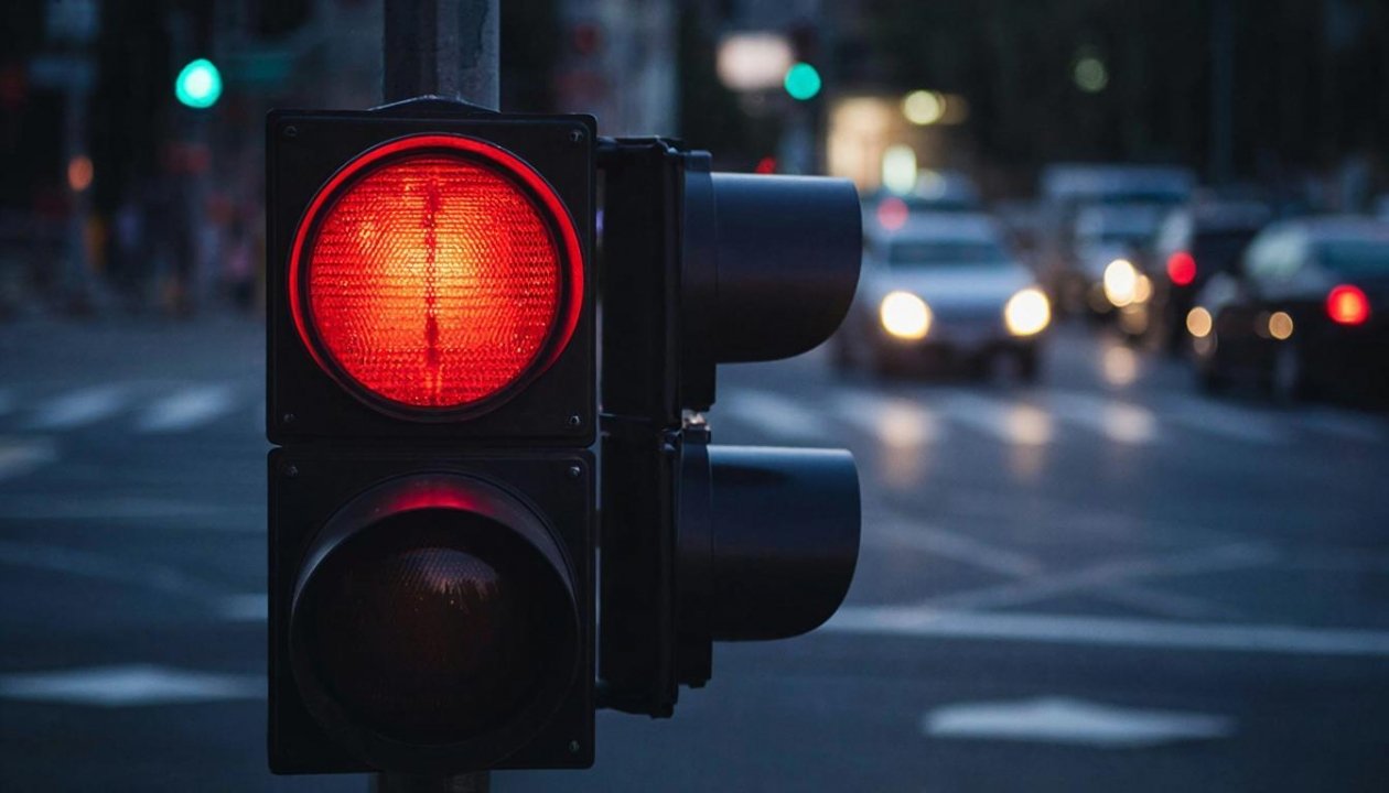 Загорелся красный уже на перекрестке? Вот что делать, чтобы не получить штраф ИИ Kandinsky (18+)