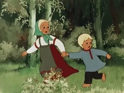 Тематическое фото кадр из мультфильма &quotГуси-лебеди&quot (0+), 1949 год