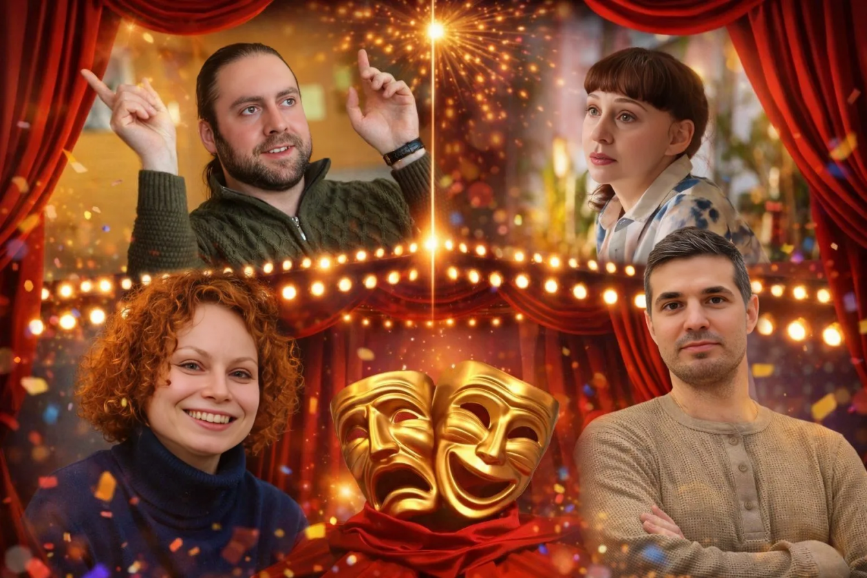 День театра. Праздничный обзор ИА PrimaMedia, коллаж, сгенериновано нейросетью