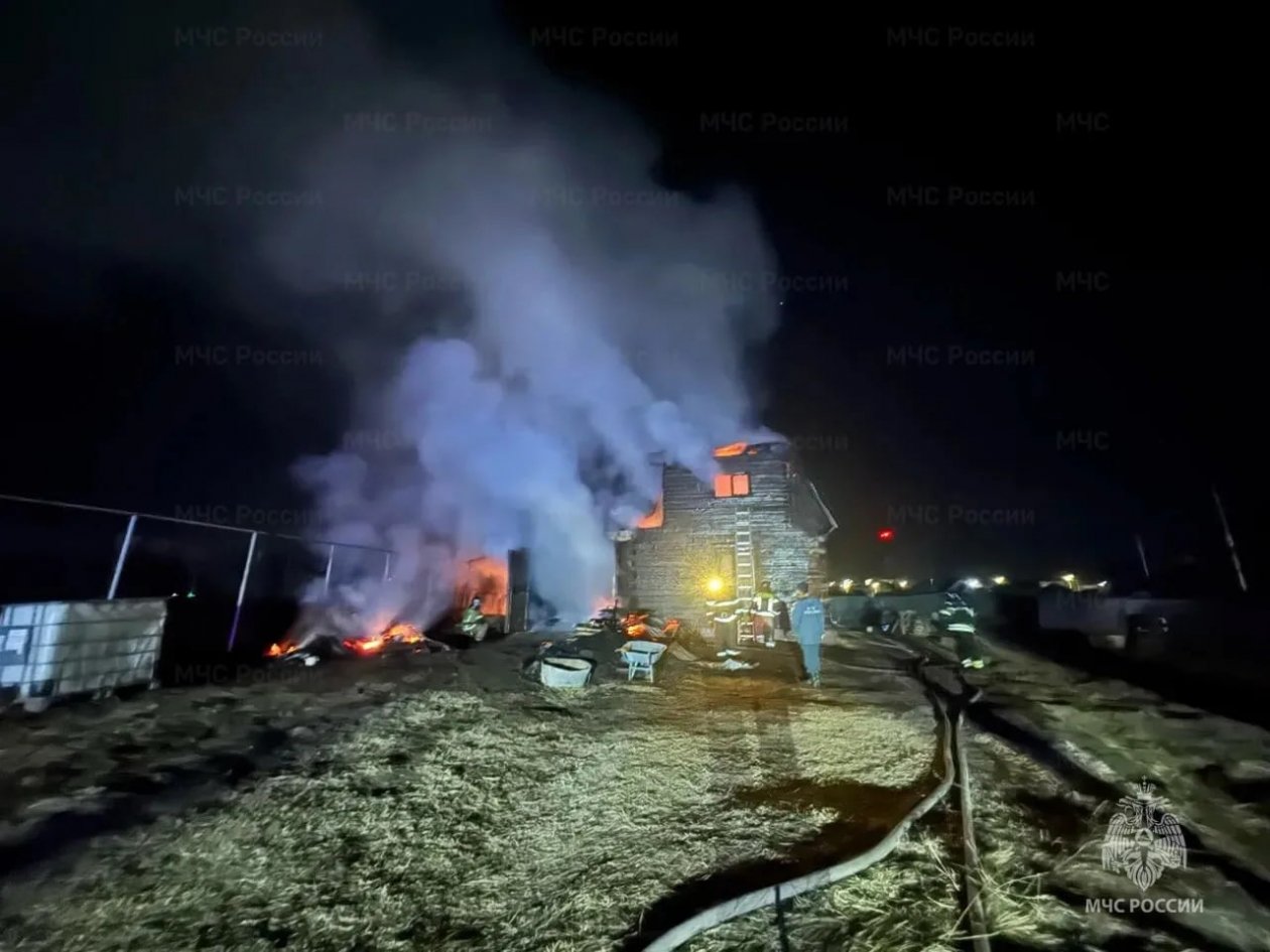 Пожар ГУ МЧС по Забайкалью