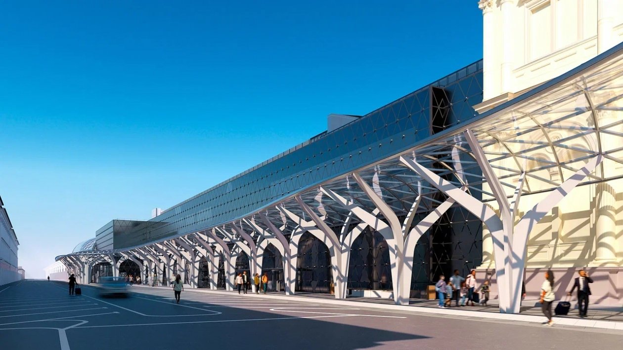 Вокзал концепция развития территории у Ленинградского вокзала. Рендер предоставлен АО &quotМосинжпроект&quot