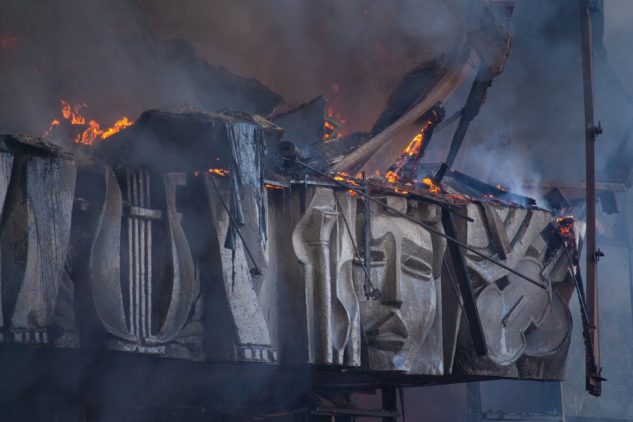 Хабаровский краевой музыкальный театр, Хабаровск, театр, пожар Юлия Матреницкая, ИА AmurMedia.ru