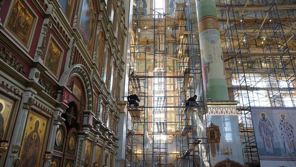 В главном соборе Хабаровского края начался новый этап масштабной росписи стен Ольга Редникова, Роман Редников, информационный портал Хабаровской епархии