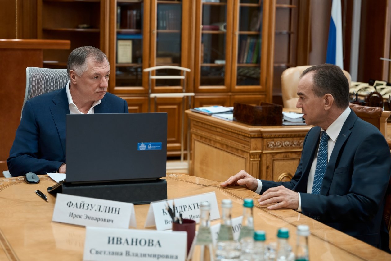 Губернатор Кубани принял участите в совещании с вице-премьером Хуснуллиным пресс-служба администрации Краснодарского края