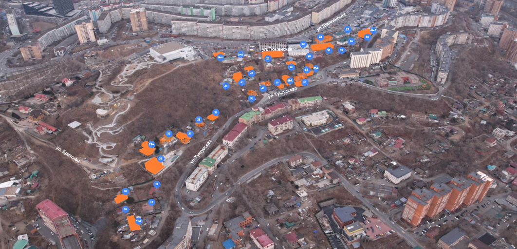 Предполагаемые объекты к сносу на улице Тюменской Из документации к проекту