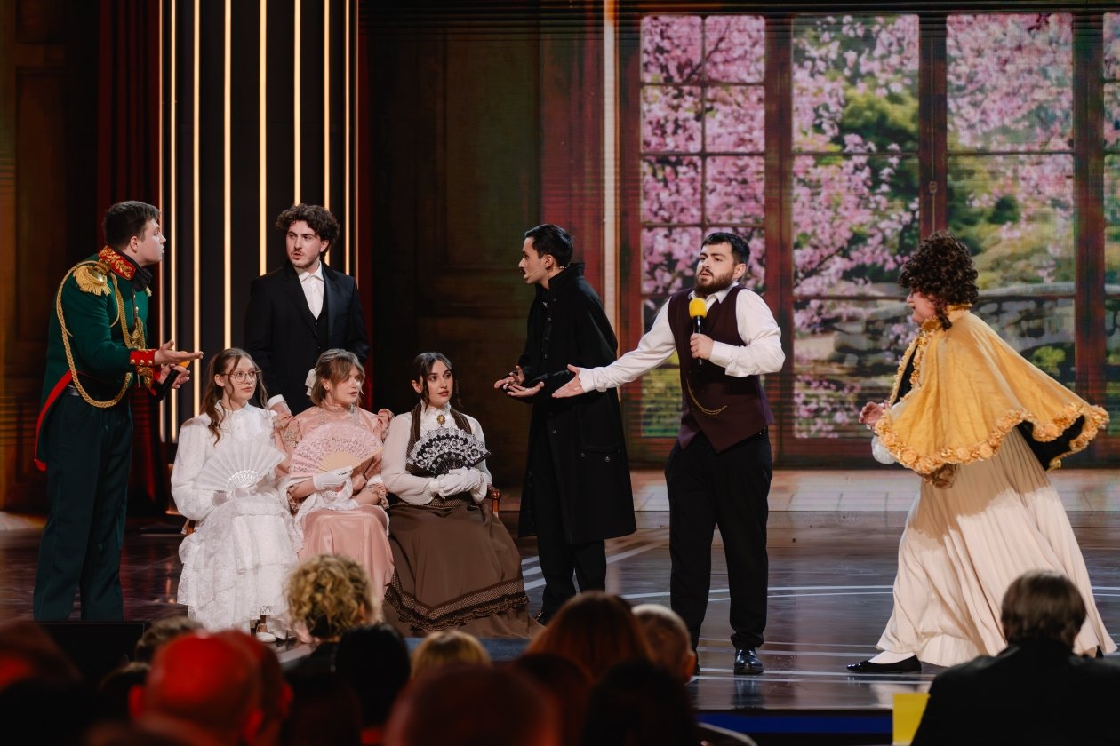 Команда КВН из Ставрополья вышла в четвертьфинал Высшей лиги Фото предоставило СтГАУ &quotТелевизионное творческое объединение АМиК&quot