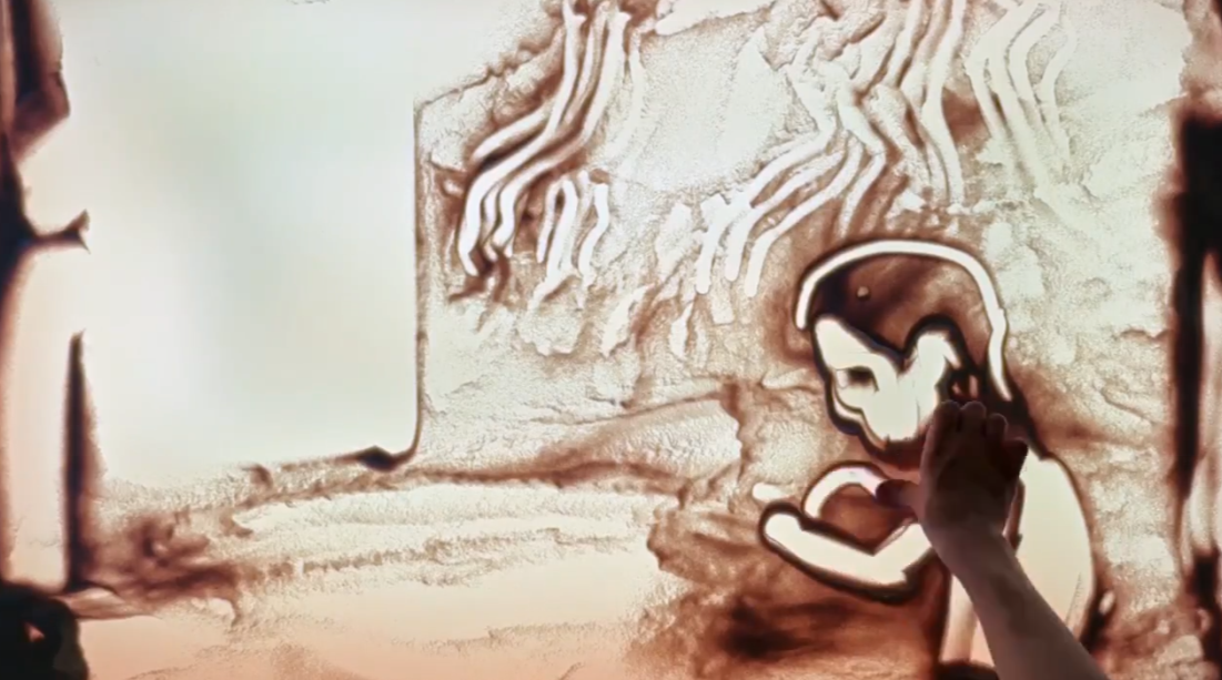 Песочная анимация кадр из видео