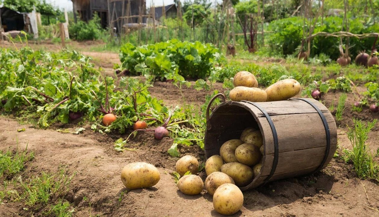 Одно ведро на метр - на грядке картофельный завод: урожай даже на бедной почве ИИ GigaChat (18+)