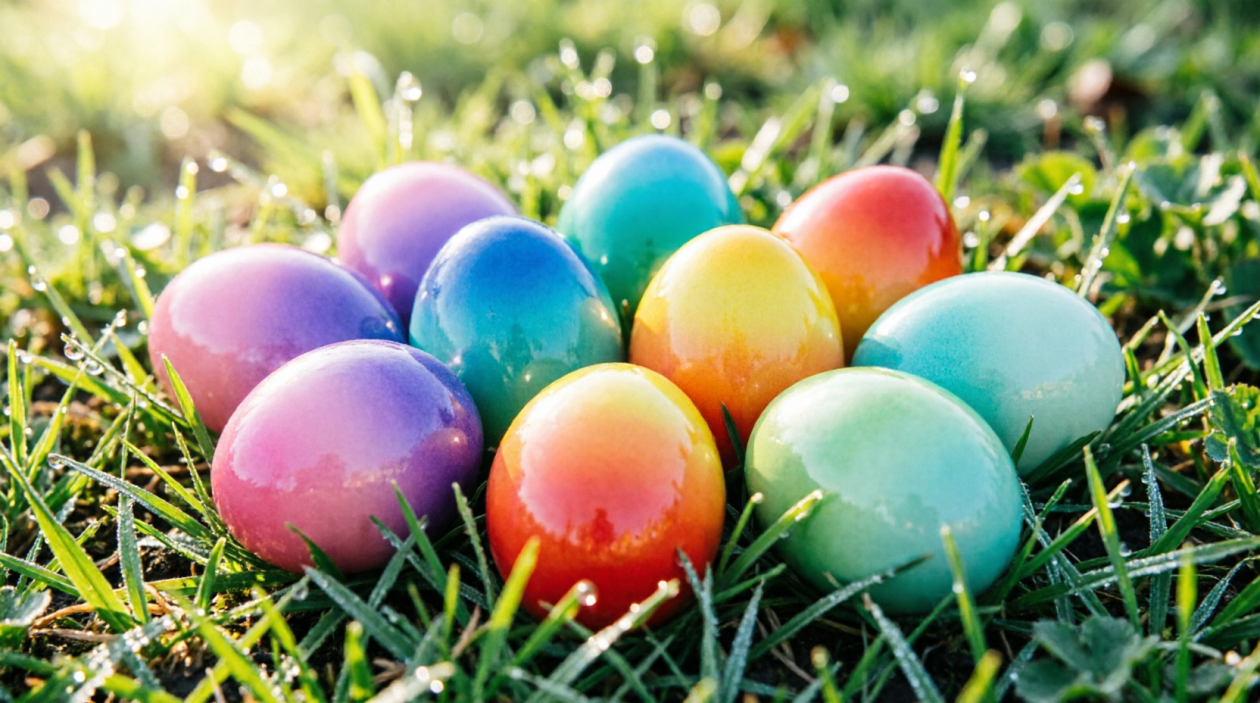 Капуста, чай и пряности: как покрасить яйца к Пасхе 2026 - пять трендов Создано с помощью ИИ