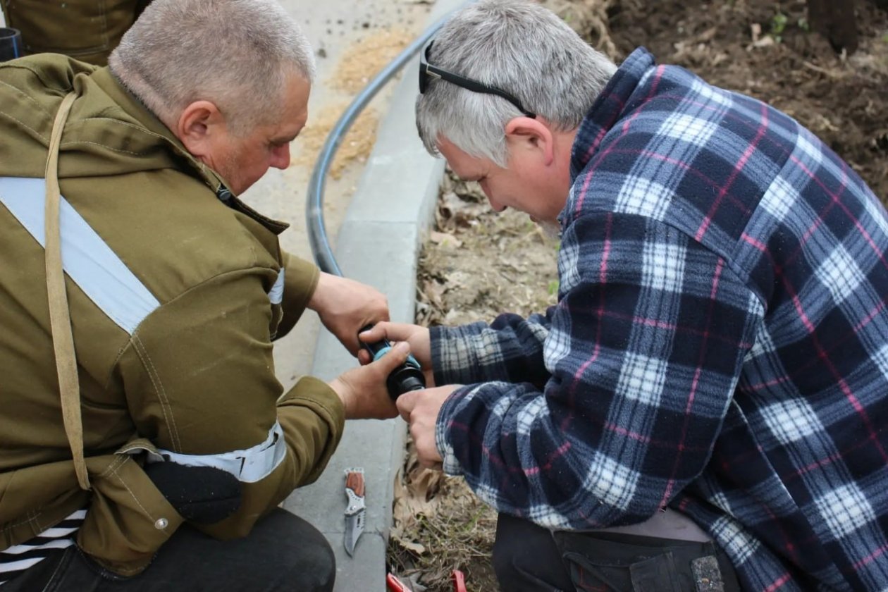 В Керчи делают очередную систему автополива Соцсети О. Каторгина