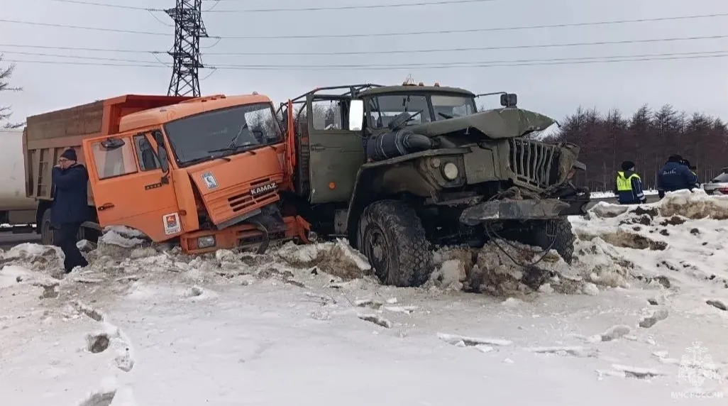 С места происшествия ГУ МЧС России по Магаданской области