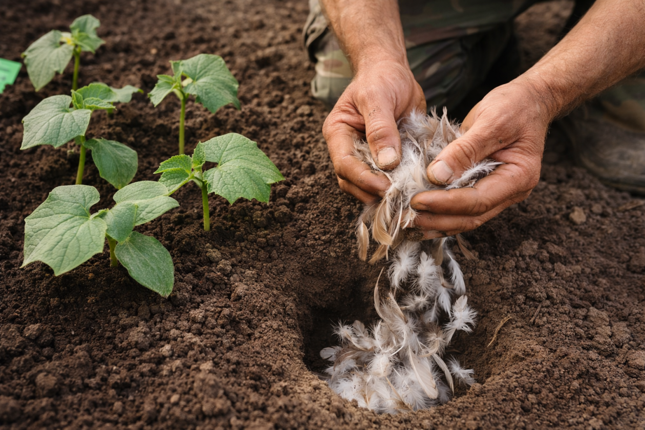 Сажаем огурцы с перьями Создано при помощи ИИ