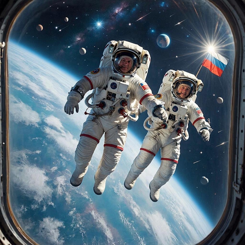 Космос создано при помощи ИИ