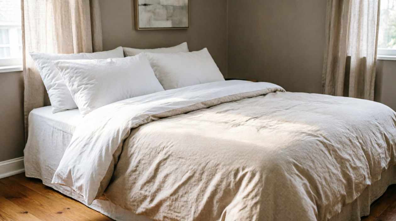 Дышащий хлопок или долговечный лен: лучшие ткани для постельного белья Создано с помощью ИИ