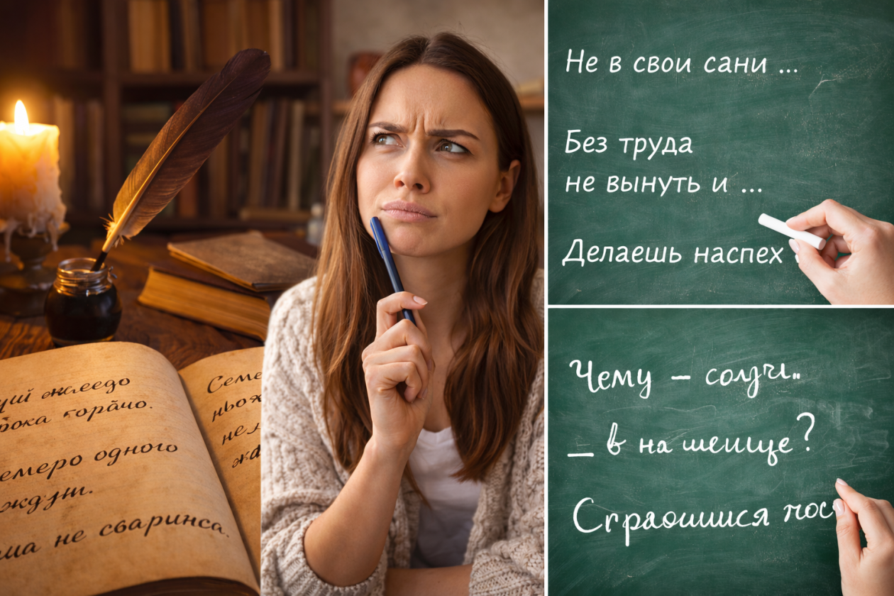 Русские пословицы и загадки Сгенерировано ИИ