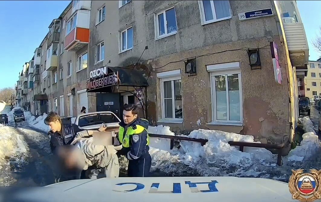 Кадры с места задержания подростка Госавтоинспекция по Камчатскому краю