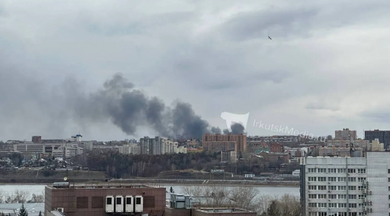 крупный пожар в районе Синюшиной горы Юлия Ушакова ИА IrkutskMedia