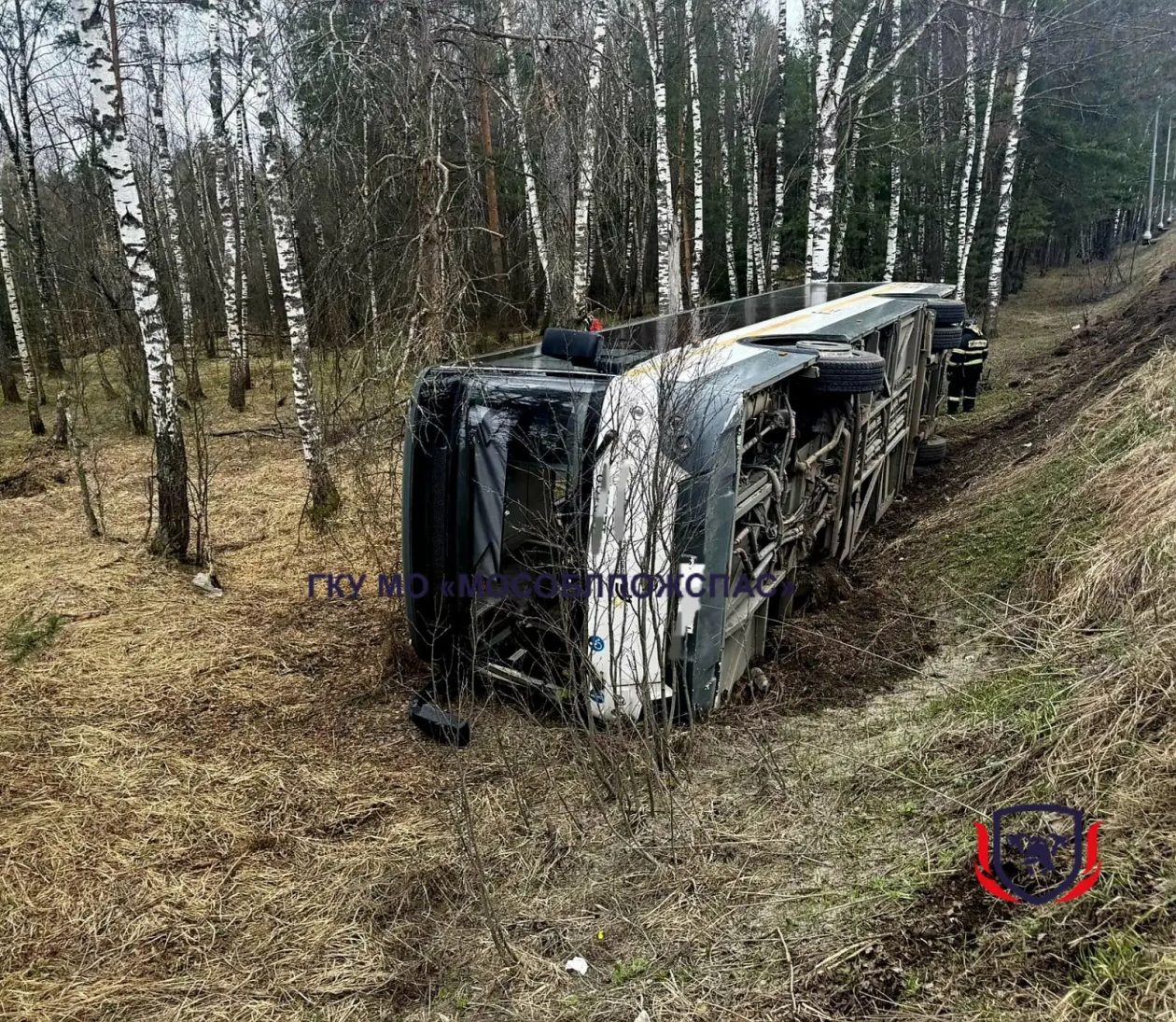 ДТП с автобусом Московской областной противопожарно-спасательной службы.