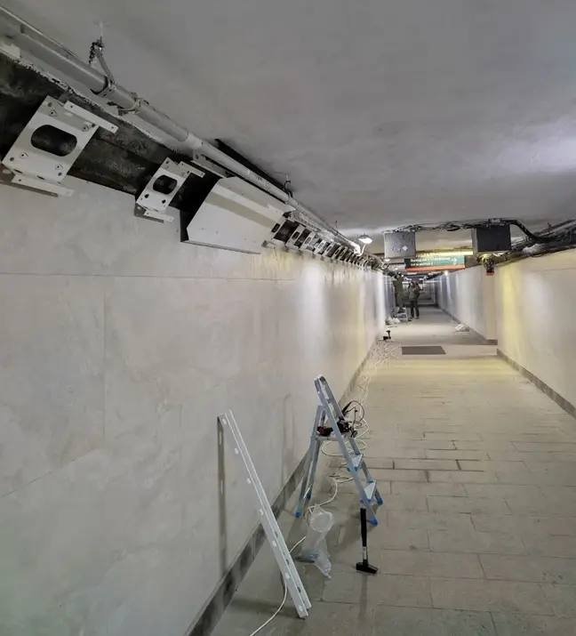 Монтаж освещения в подземном переходе ж/д вокзала пресс-служба министерства транспорта и дорожного хозяйства Сахалинской области