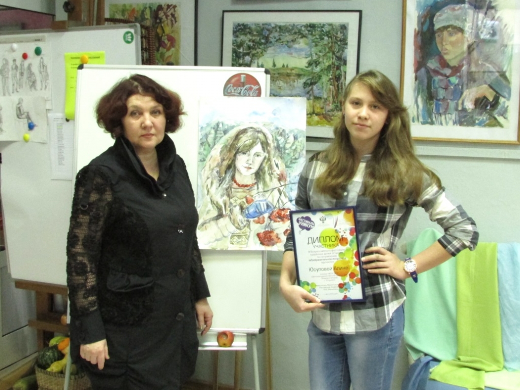 Алина Юсупова и Татьяна Данилевич в уссурийской ДХШ, Фото с места события собственное