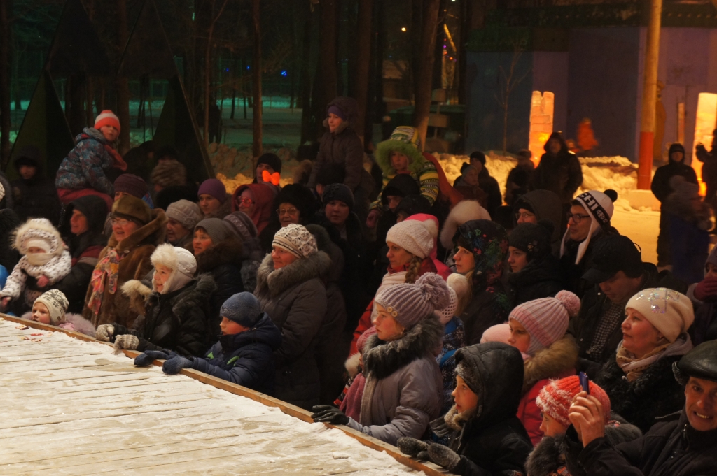 В новогоднюю ночь в парке, Фото с места события собственное