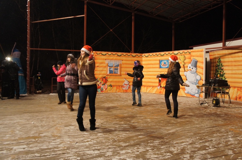 В новогоднюю ночь в парке, Фото с места события собственное