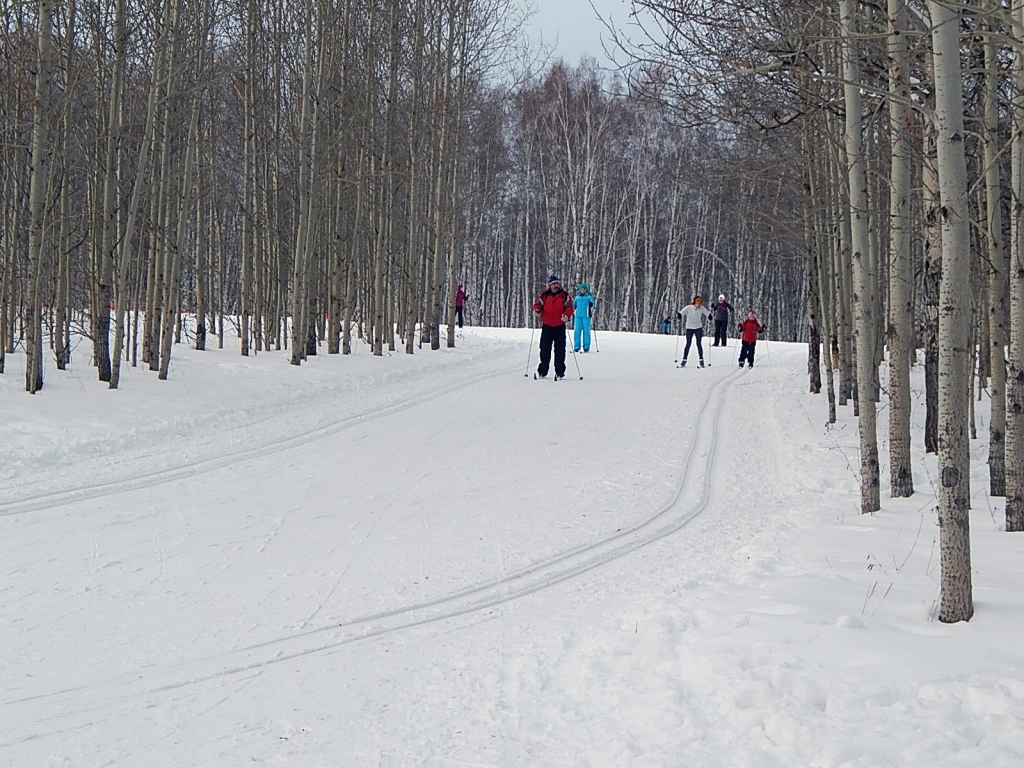 Жители Иркутской области бегают на лыжах, Фото с места события собственное