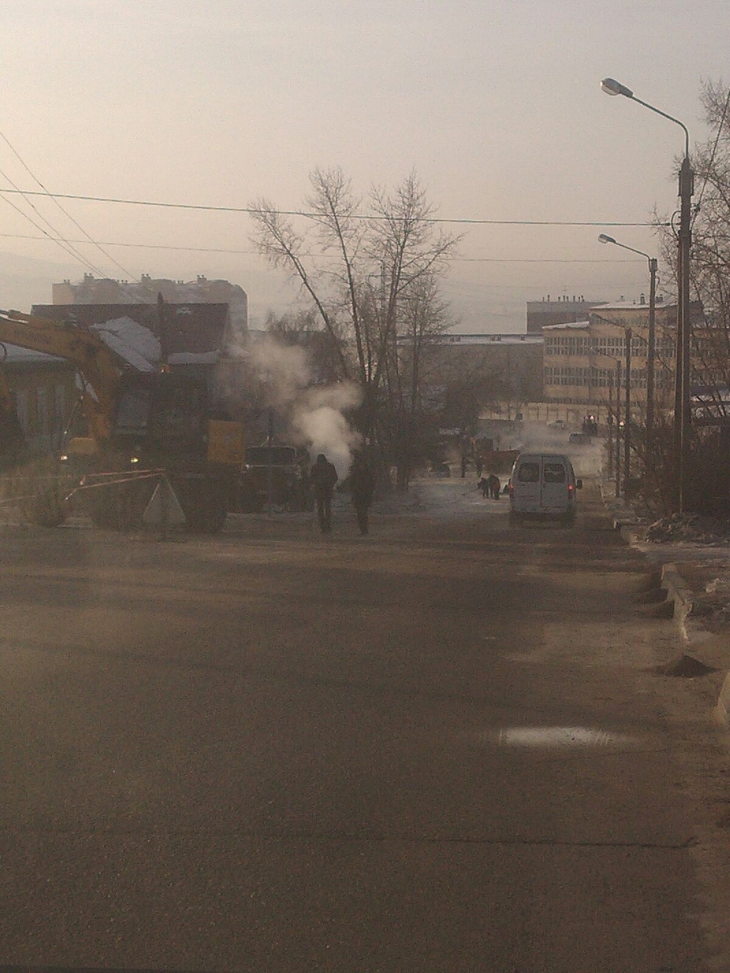 Коммунальная авария оставила без воды жителей шести улиц в Улан-Удэ, Фото с места события собственное
