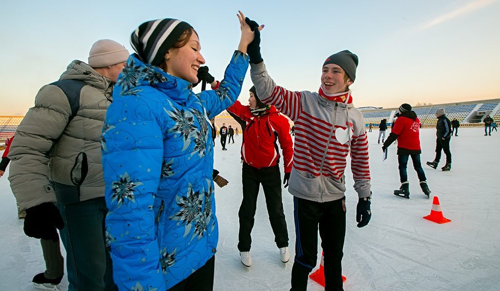 Жители Улан-Удэ признались городу в любви накануне Дня святого Валентина, Фото с места события собственное
