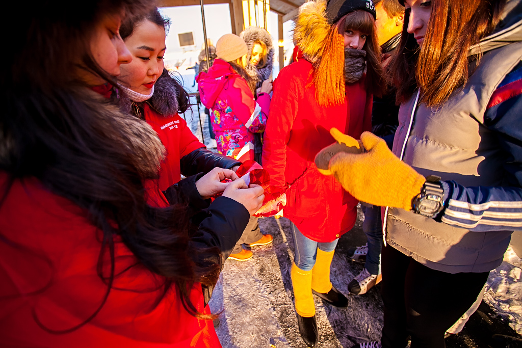 Жители Улан-Удэ признались городу в любви накануне Дня святого Валентина, Фото с места события собственное
