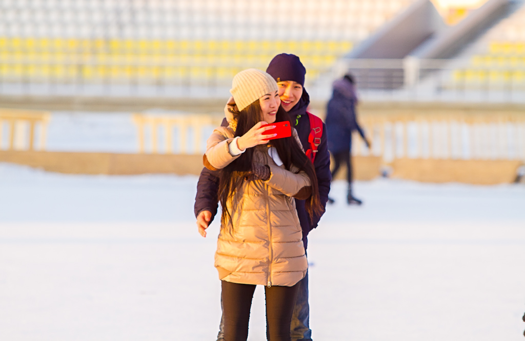 Жители Улан-Удэ признались городу в любви накануне Дня святого Валентина, Фото с места события собственное